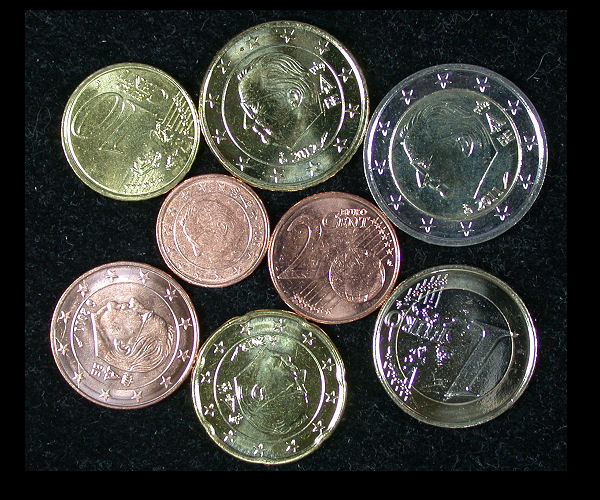 Belgium Set of 8 Coins